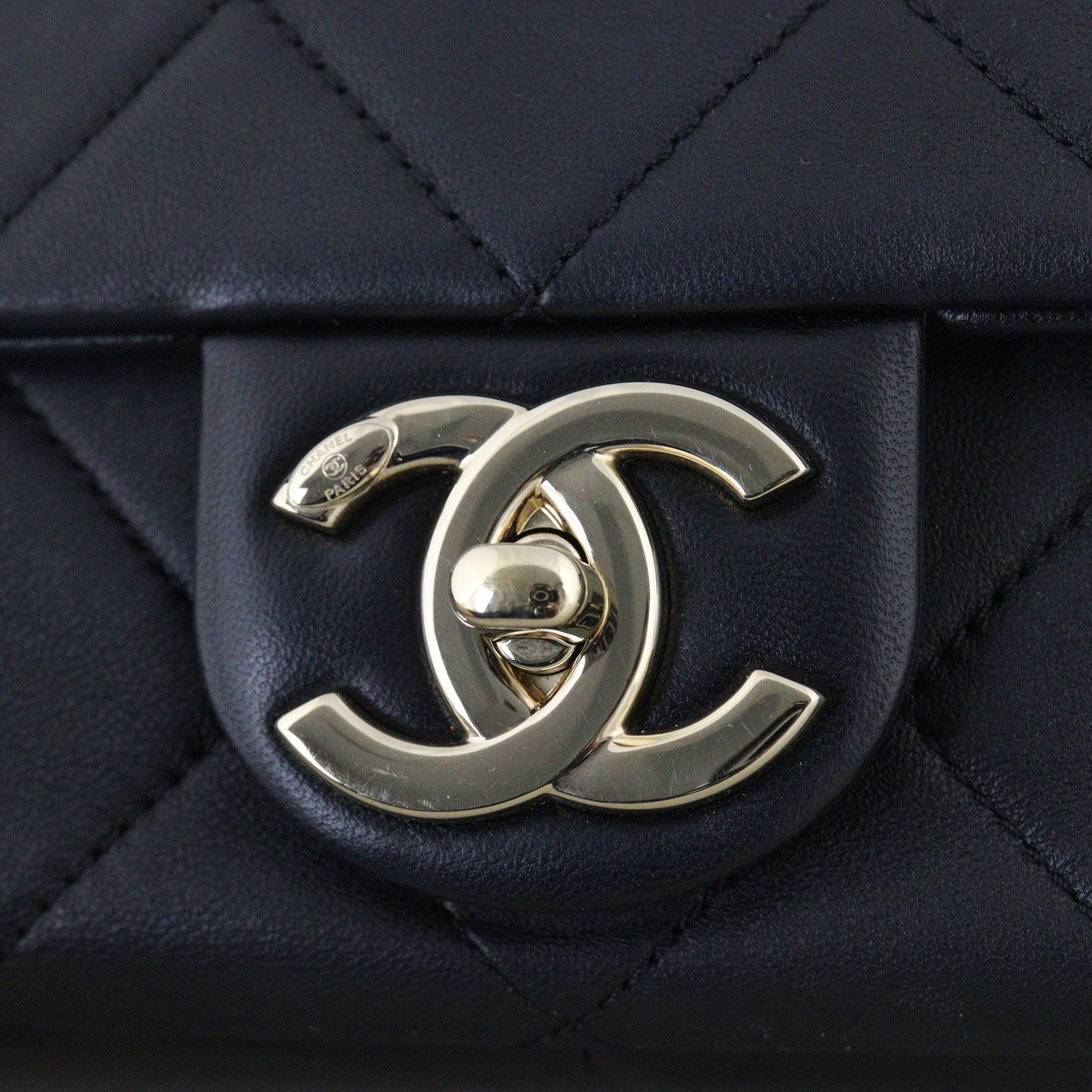 Chanel Elegant Plexi Double Chain Flap Bag