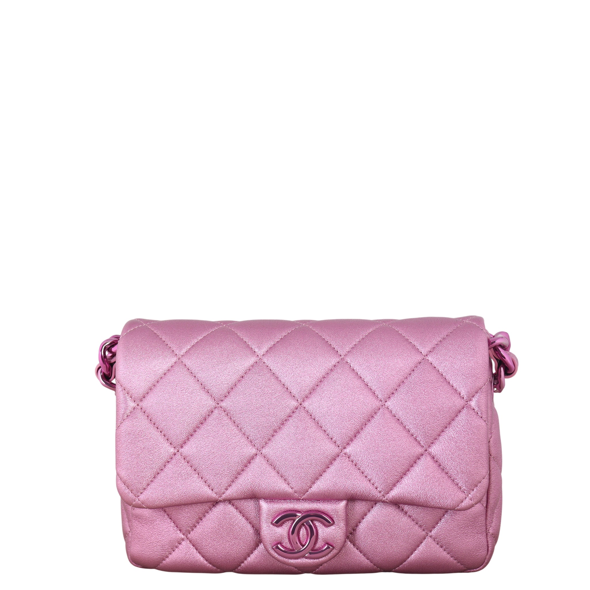 Chanel CC Mini Flap Lacquered Chain Bag