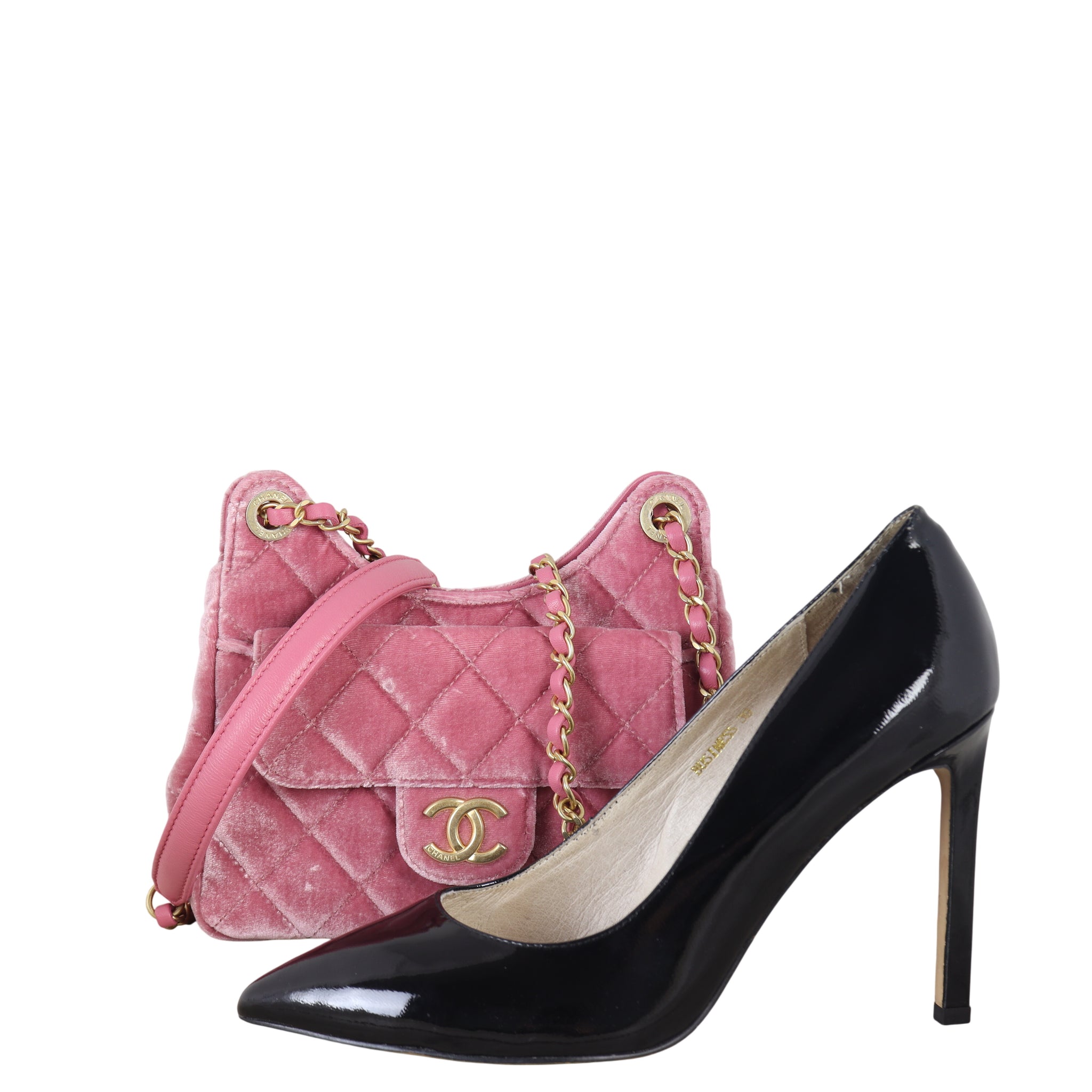 Chanel Wavy CC Hobo Velvet Small