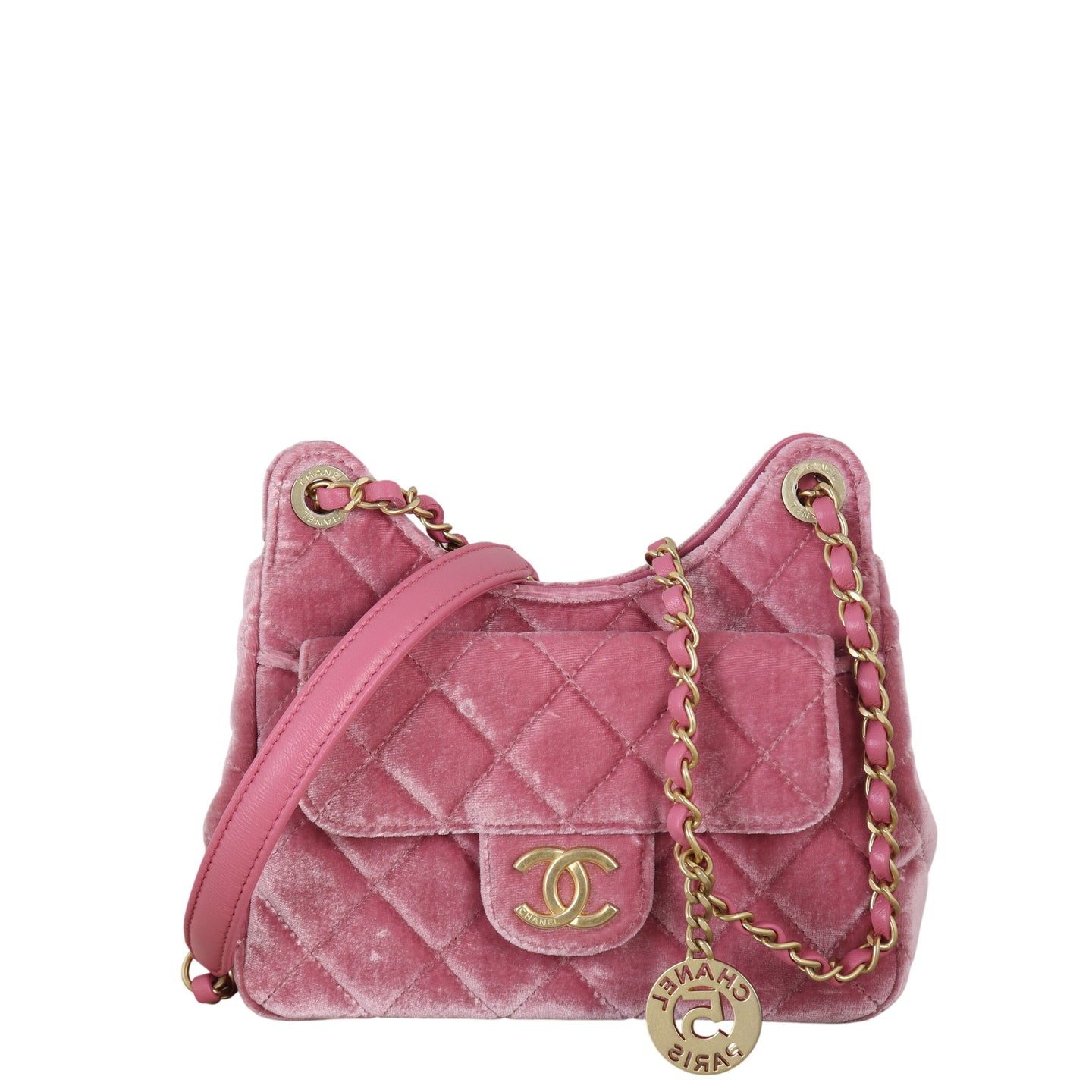 Chanel Wavy CC Hobo Velvet Small