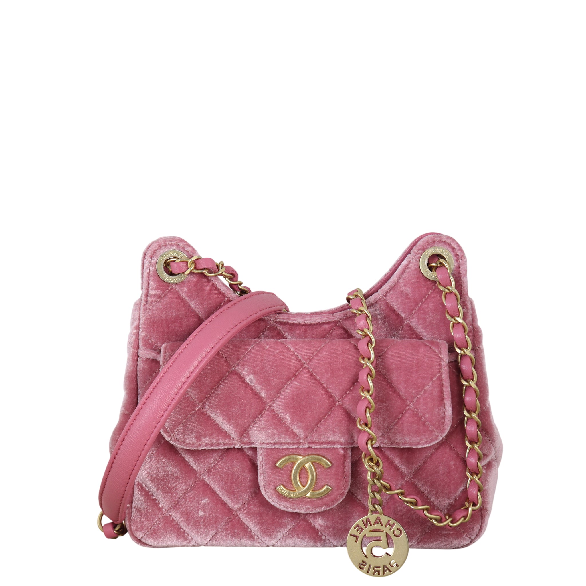 Chanel Wavy CC Hobo Velvet Small