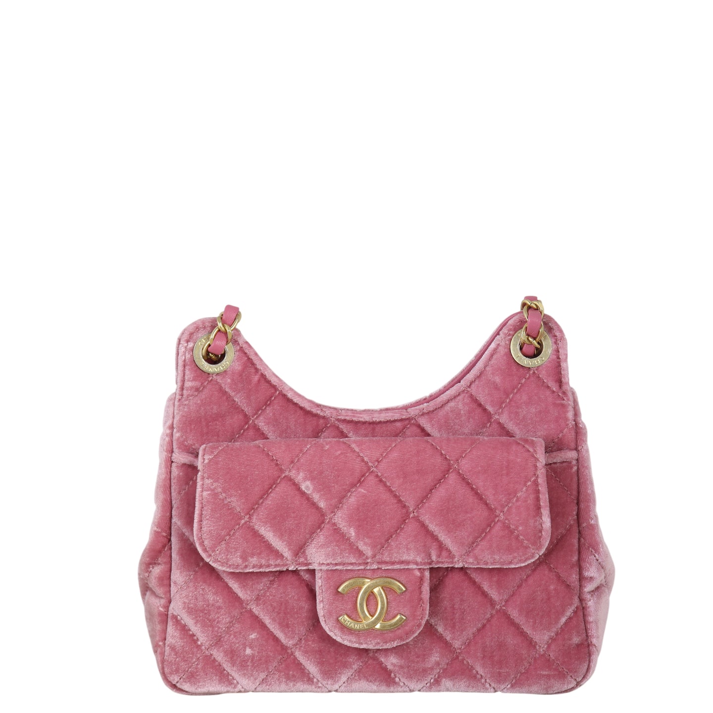 Chanel Wavy CC Hobo Velvet Small