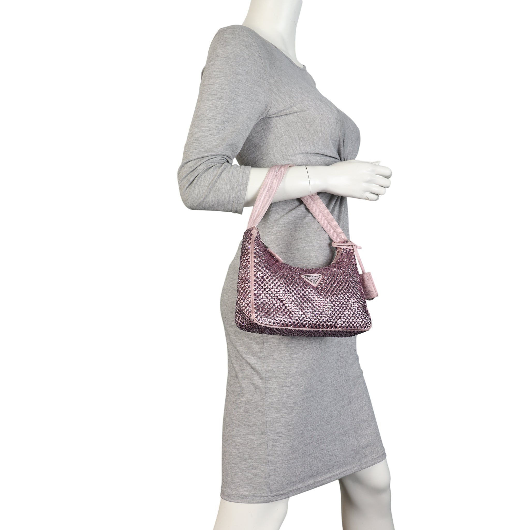 Prada Re-Edition 2000 Satin Crystal Mini Bag