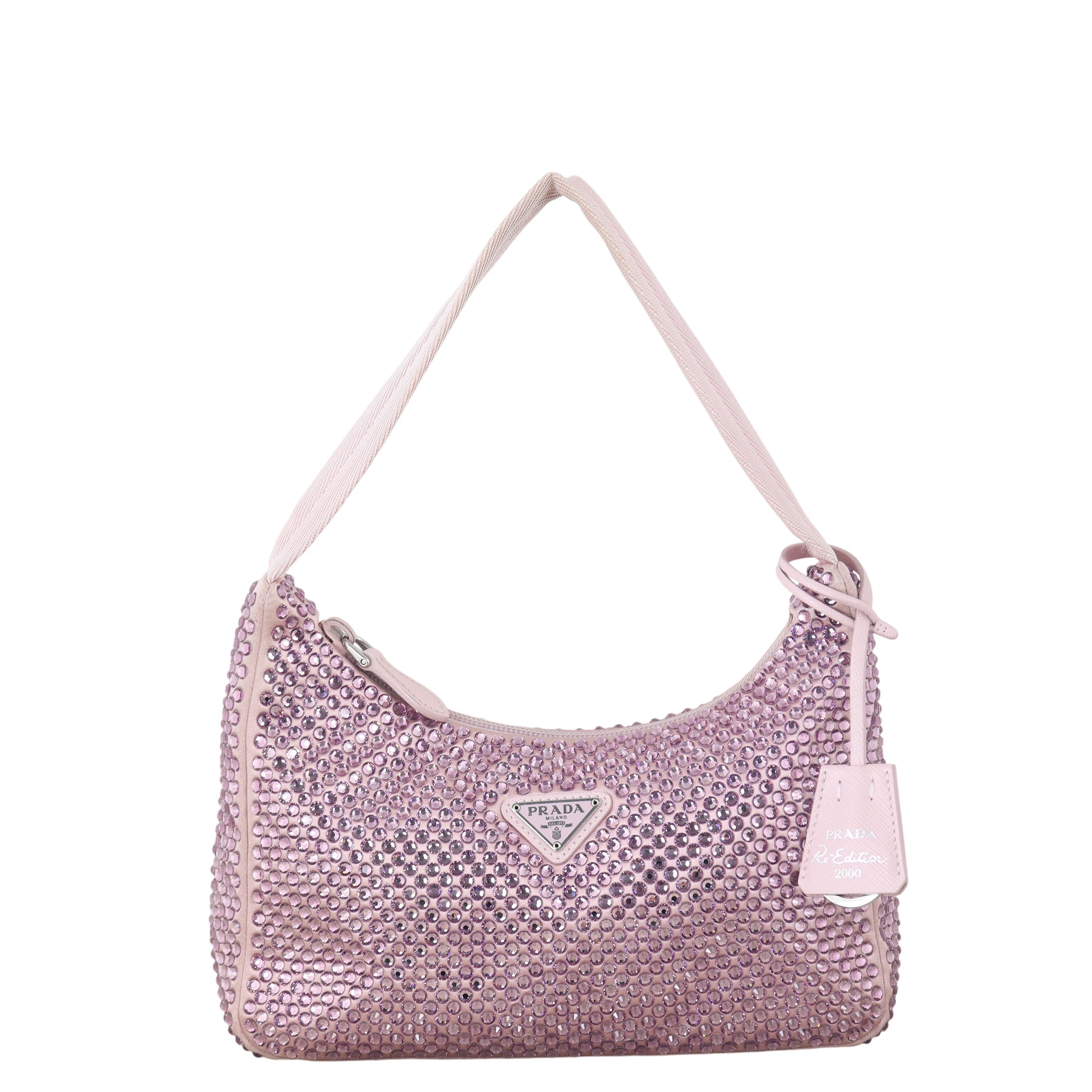 Prada Re-Edition 2000 Satin Crystal Mini Bag