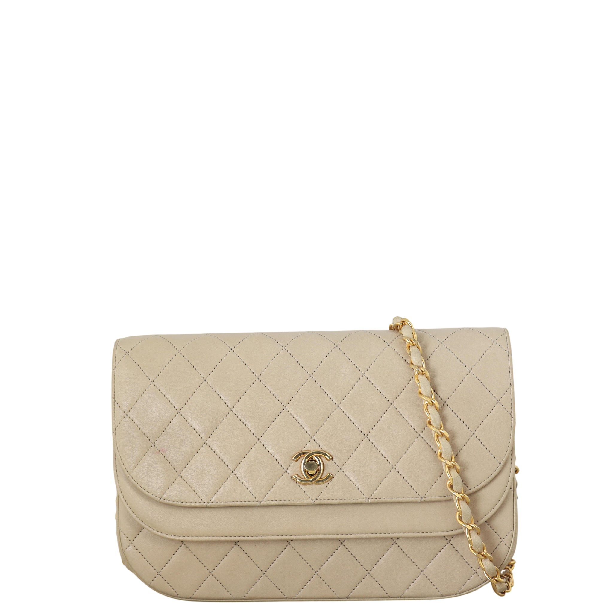 Chanel Vintage Half Moon Double Flap Bag