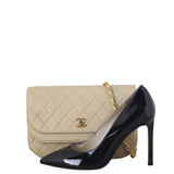 Chanel Vintage Half Moon Double Flap Bag