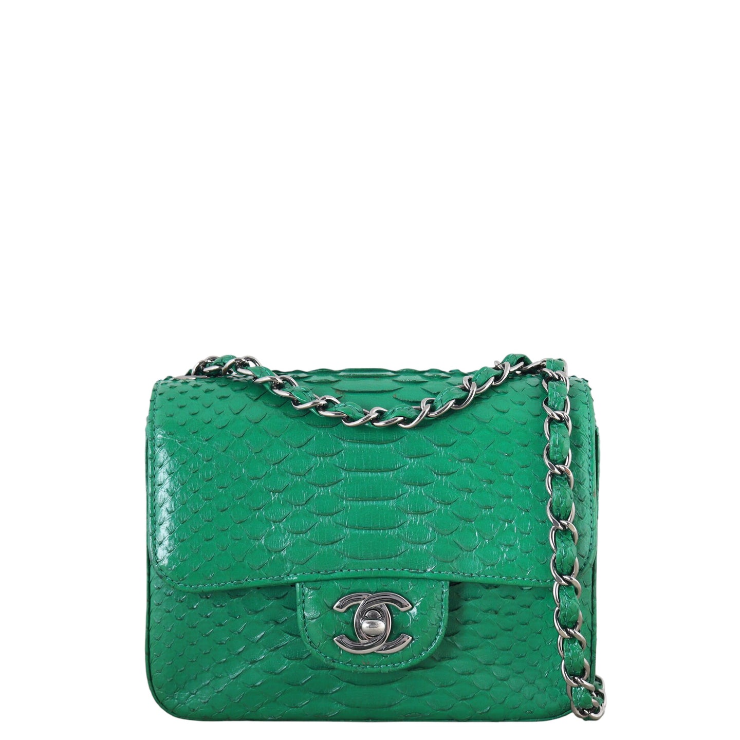 Chanel Classic Flap Mini Square Bag Python