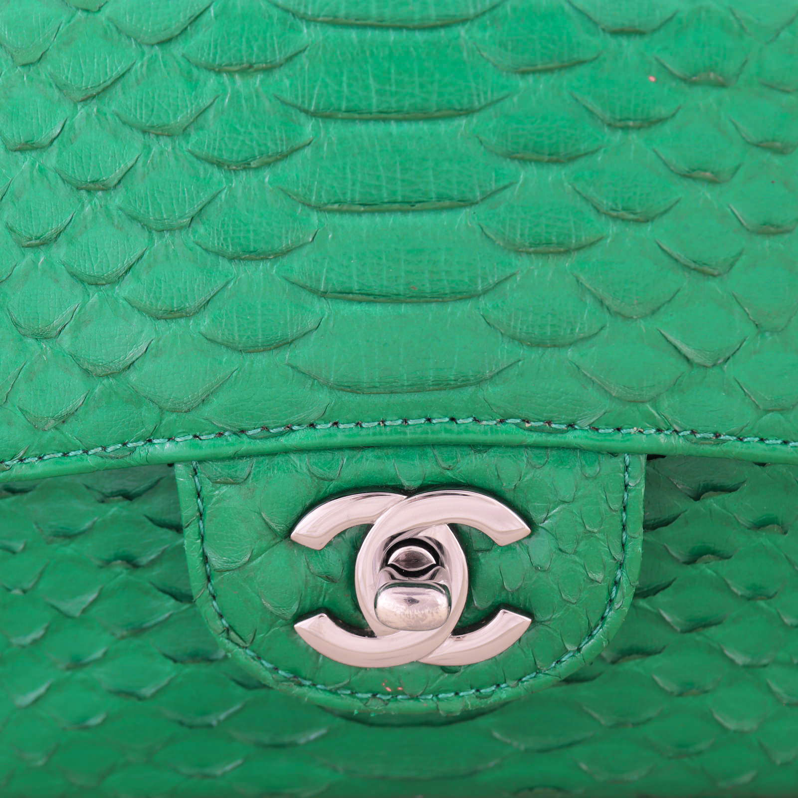 Chanel Classic Flap Mini Square Bag Python