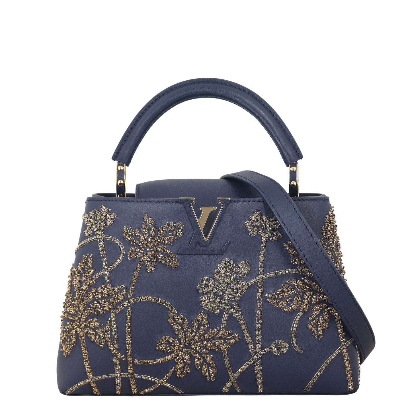 Louis Vuitton Capucines BB Leather Fleurs D'Asnieres