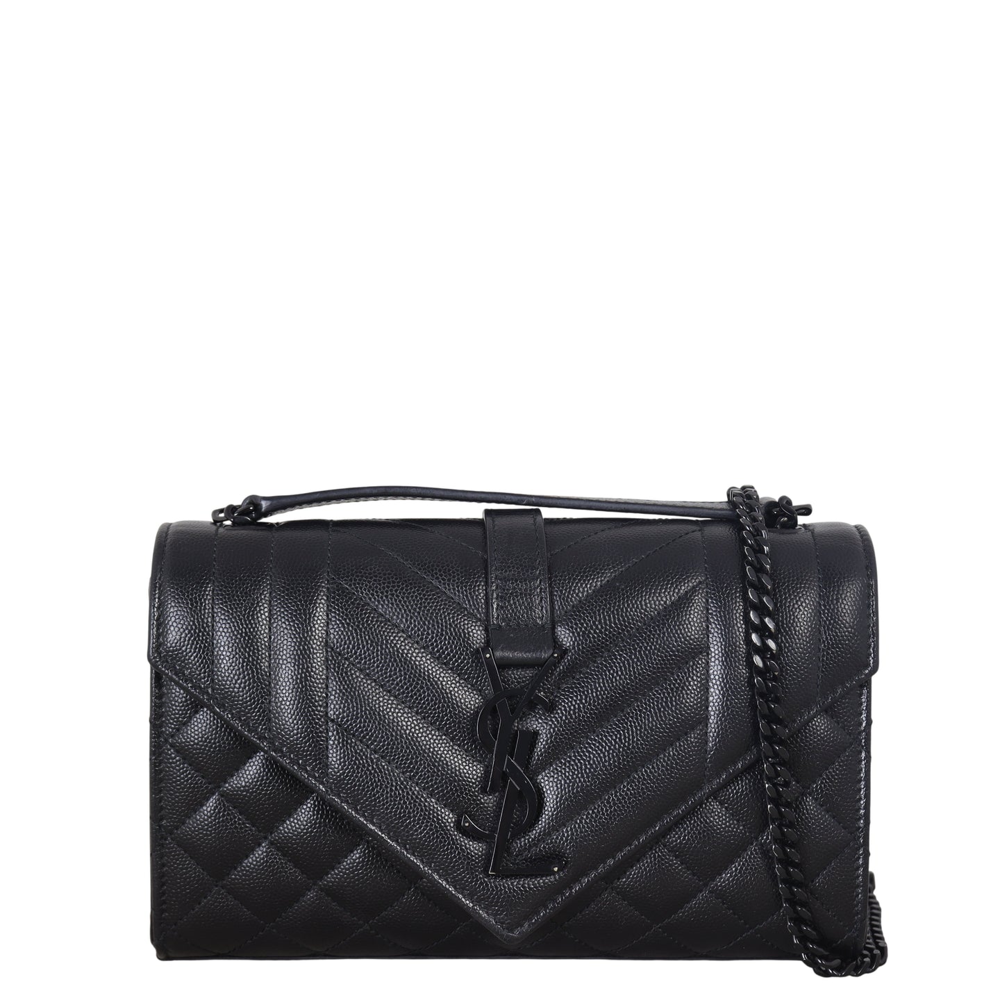 Saint Laurent Monogram Mix Matelasse Envelope Chain Bag Small