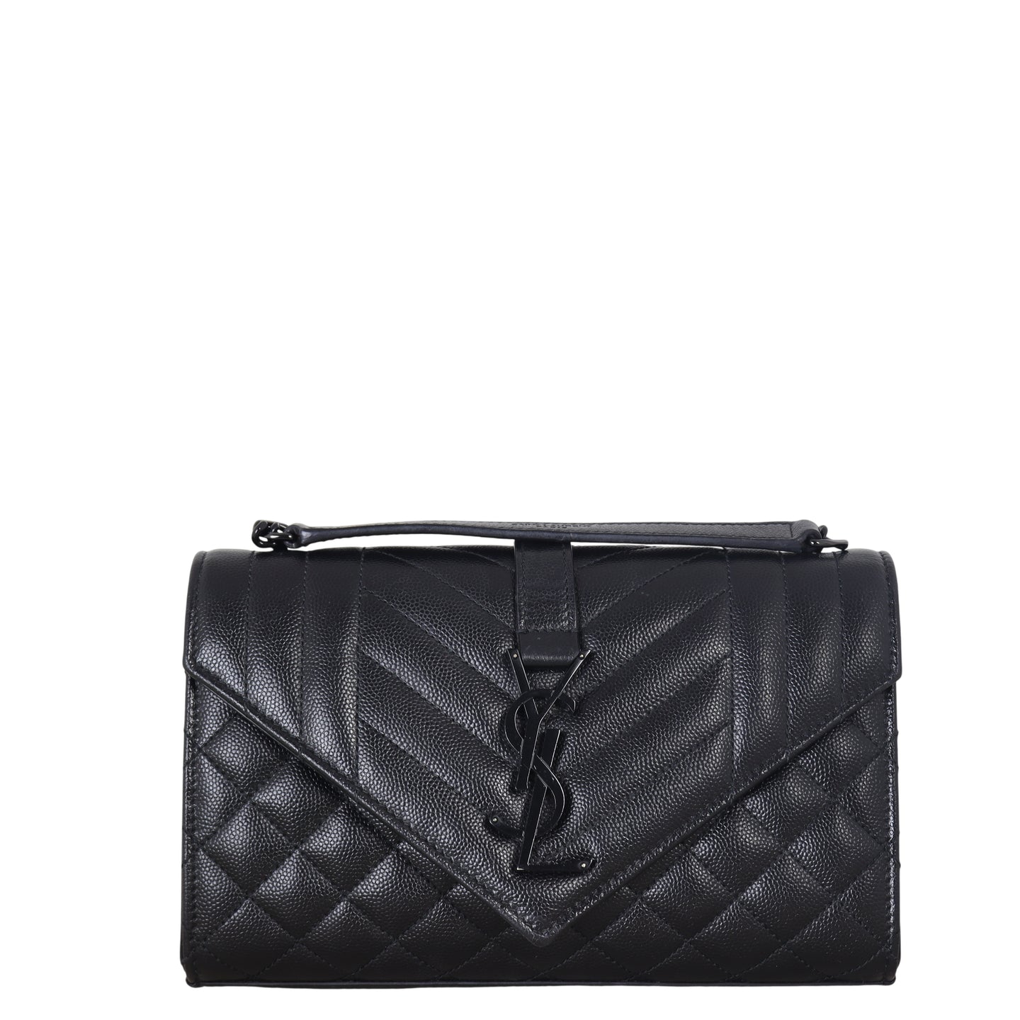 Saint Laurent Monogram Mix Matelasse Envelope Chain Bag Small