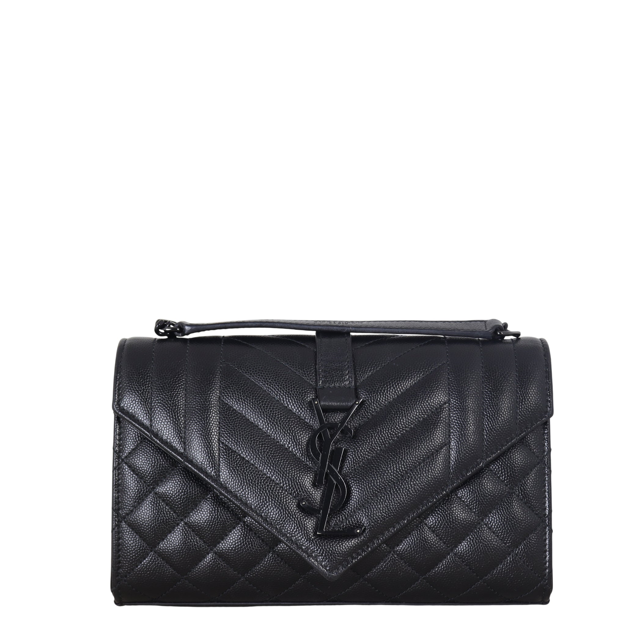 Saint Laurent Monogram Mix Matelasse Envelope Chain Bag Small