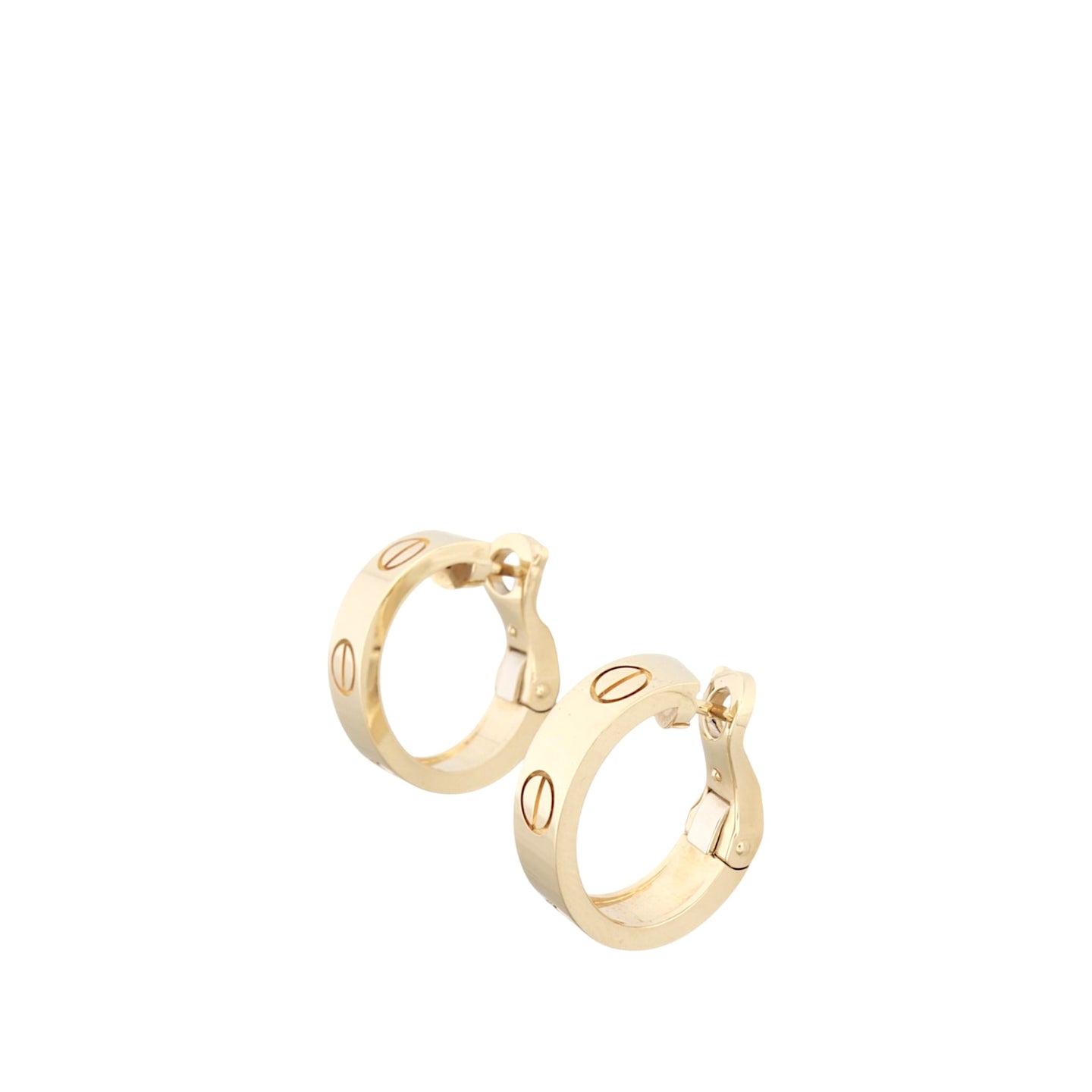 Cartier Love Classic Hoop 18k Yellow Gold Earrings