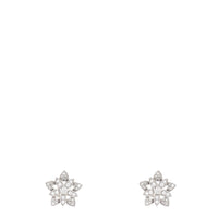 Van Cleef & Arpels Lotus Openwork Diamond 18k White Gold Earrings Mini