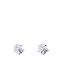 Van Cleef & Arpels Lotus Openwork Diamond 18k White Gold Earrings Mini