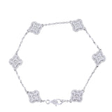 Van Cleef & Arpels Sweet Alhambra 6 Motif Diamond 18k White Gold Bracelet