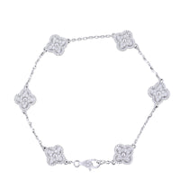 Van Cleef & Arpels Sweet Alhambra 6 Motif Diamond 18k White Gold Bracelet