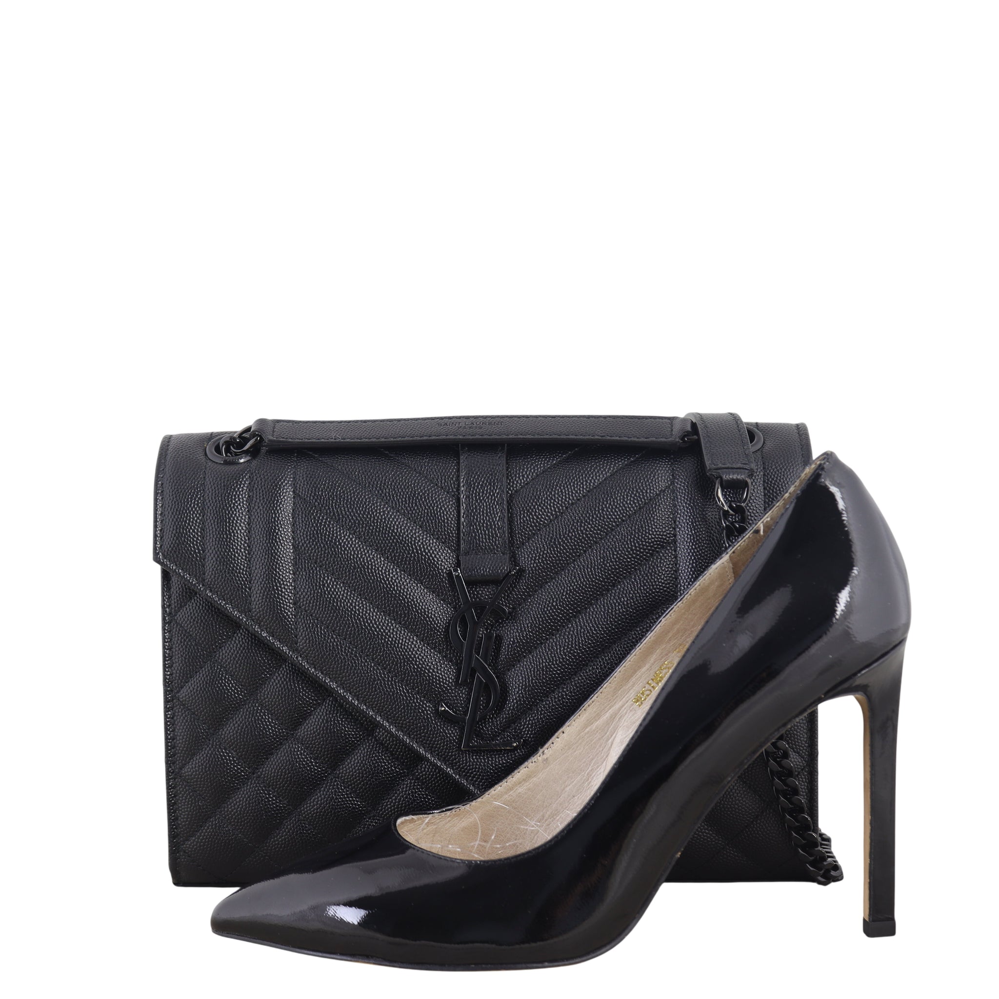 Saint Laurent Monogram Mix Matelasse Envelope Chain Bag Medium