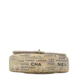 Chanel Classic Double Flap Medium Hand Painted Newspaper