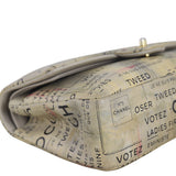 Chanel Classic Double Flap Medium Hand Painted Newspaper