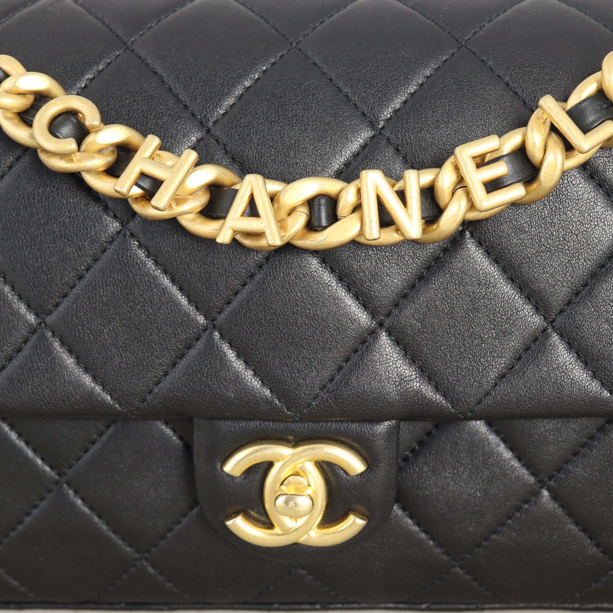 Chanel Logo Letters Flap Bag