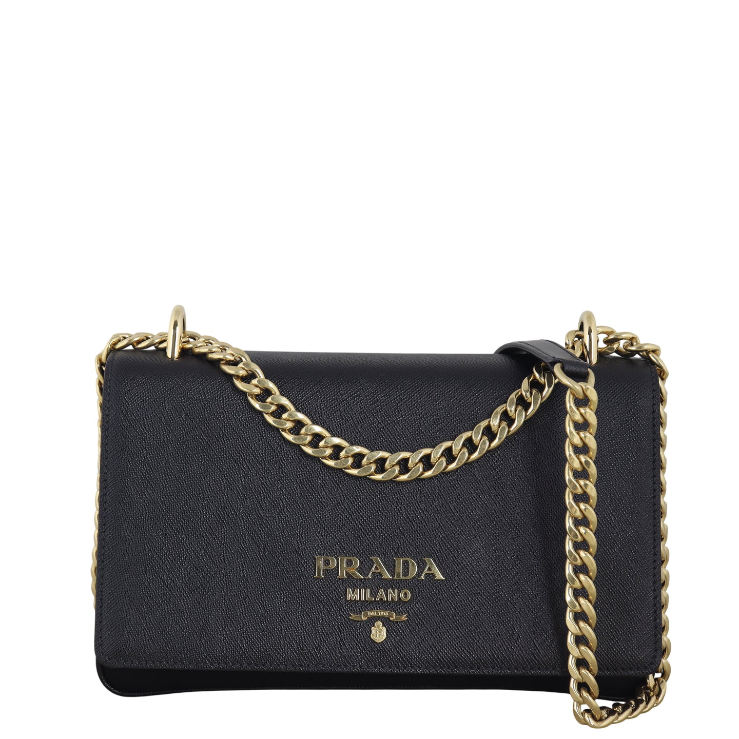 Prada Metal Saffiano Chain Bag
