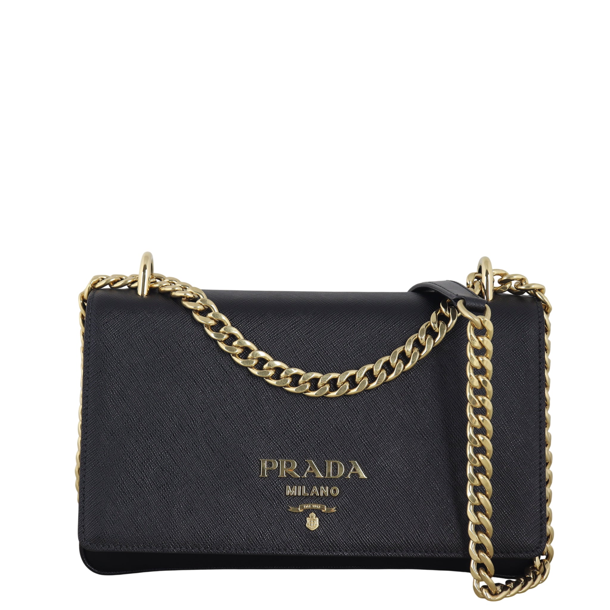 Prada Metal Saffiano Chain Bag