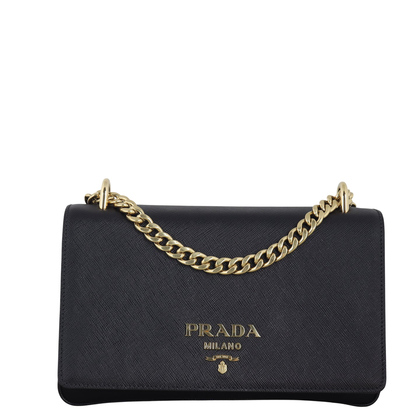 Prada Metal Saffiano Chain Bag