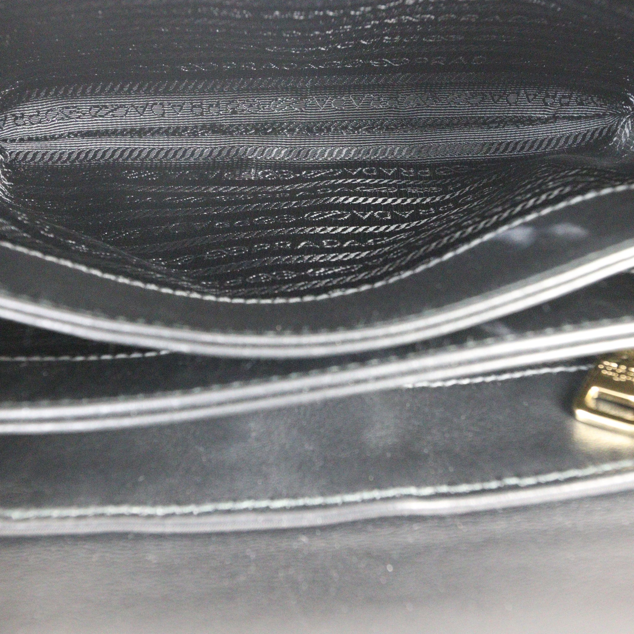 Prada Metal Saffiano Chain Bag