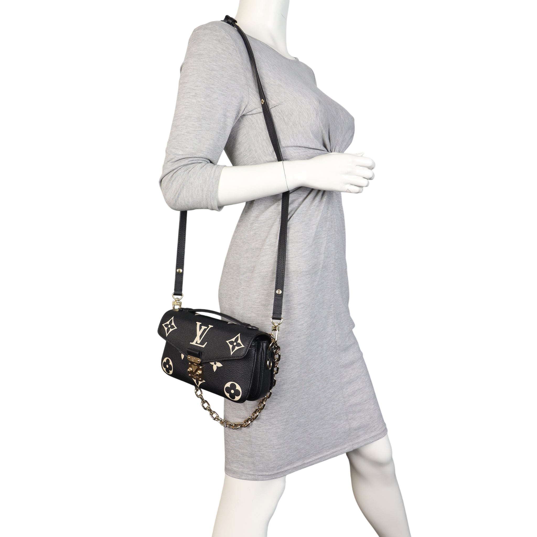 Louis Vuitton Pochette Metis East West Monogram Empreinte Giant Bicolour