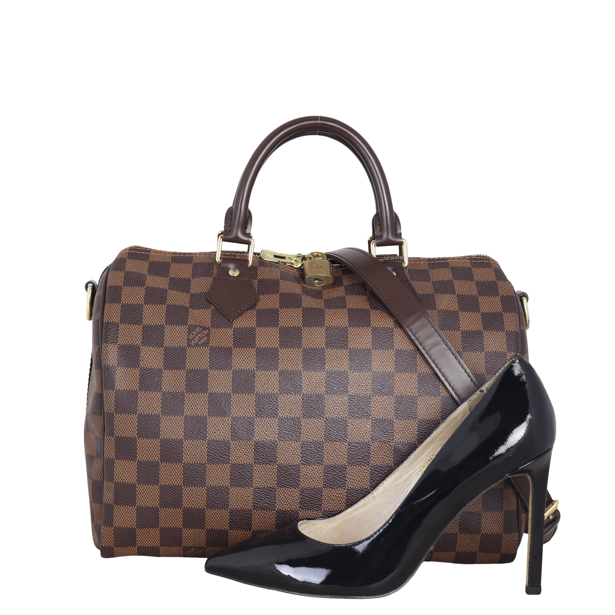 Louis Vuitton Speedy 30 Bandouliere Damier Ebene