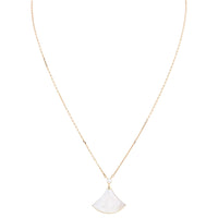 Bvlgari Diva's Dream 18k Rose Gold Diamond Mother of Pearl Pendant Necklace