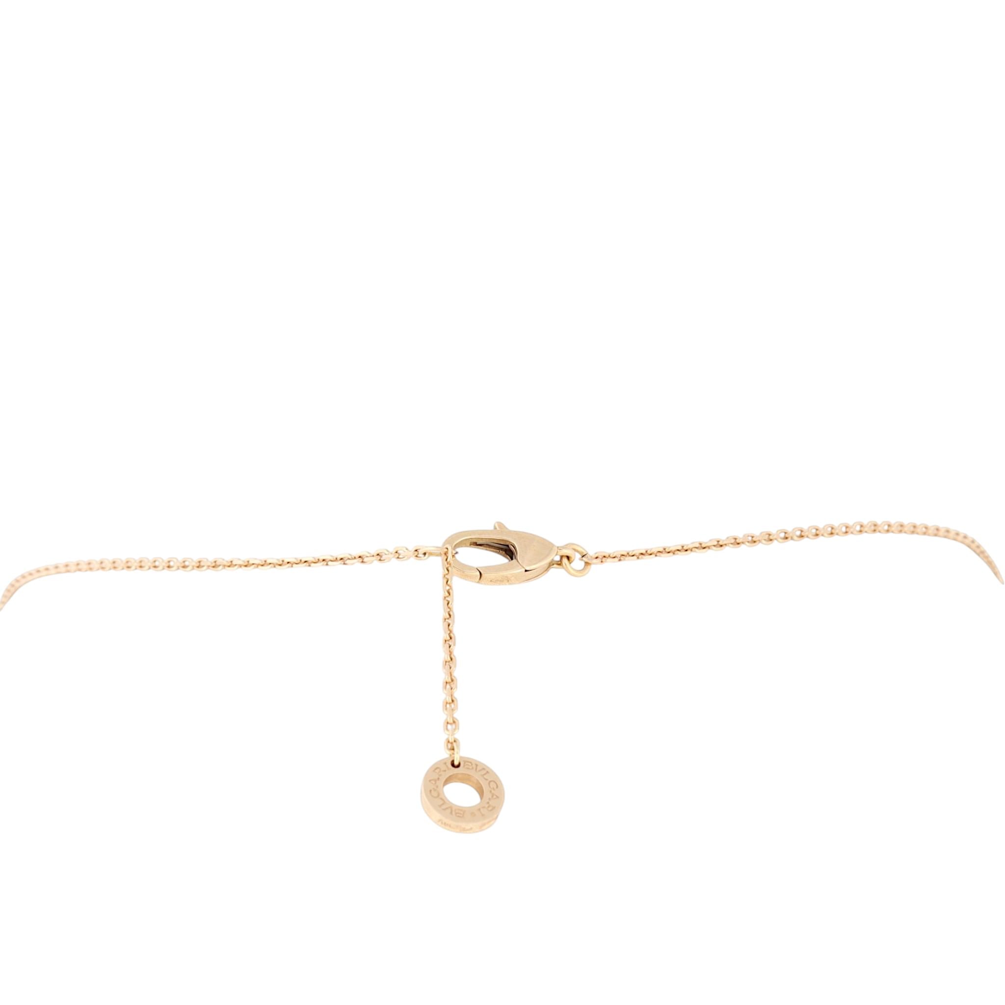 Bvlgari Diva's Dream 18k Rose Gold Diamond Mother of Pearl Pendant Necklace