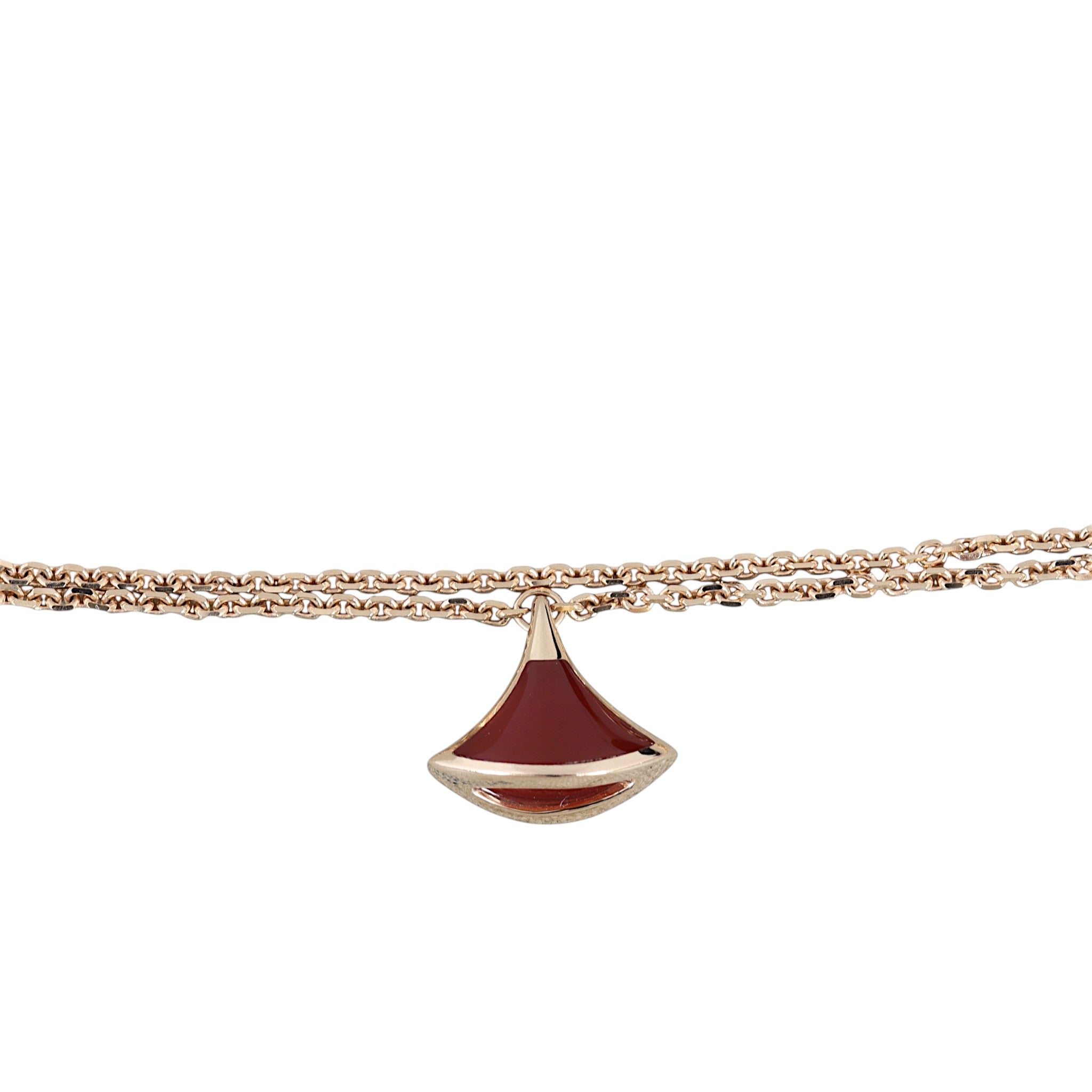 Bvlgari Diva's Dream 18k Rose Gold Carnelian Bracelet