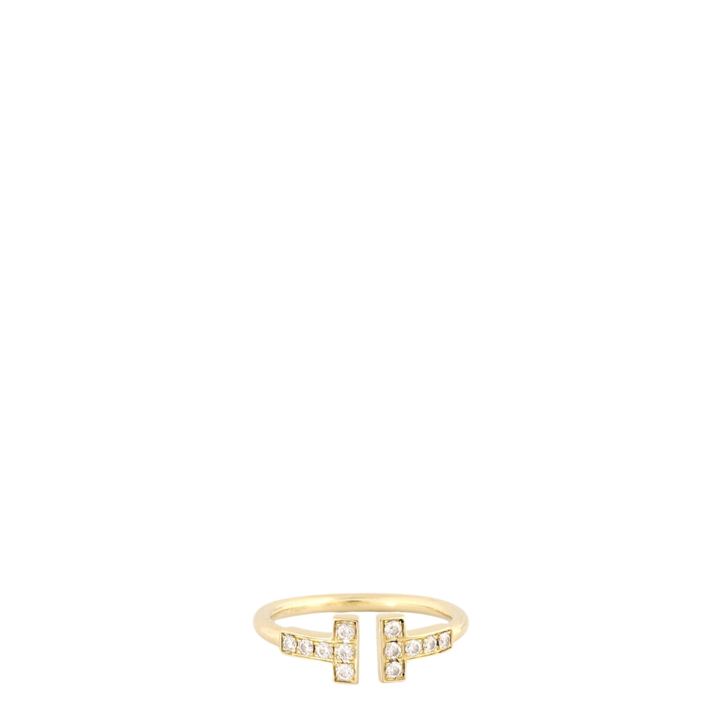 Tiffany & Co Tiffany T Wire Diamond 18k Yellow Gold Ring