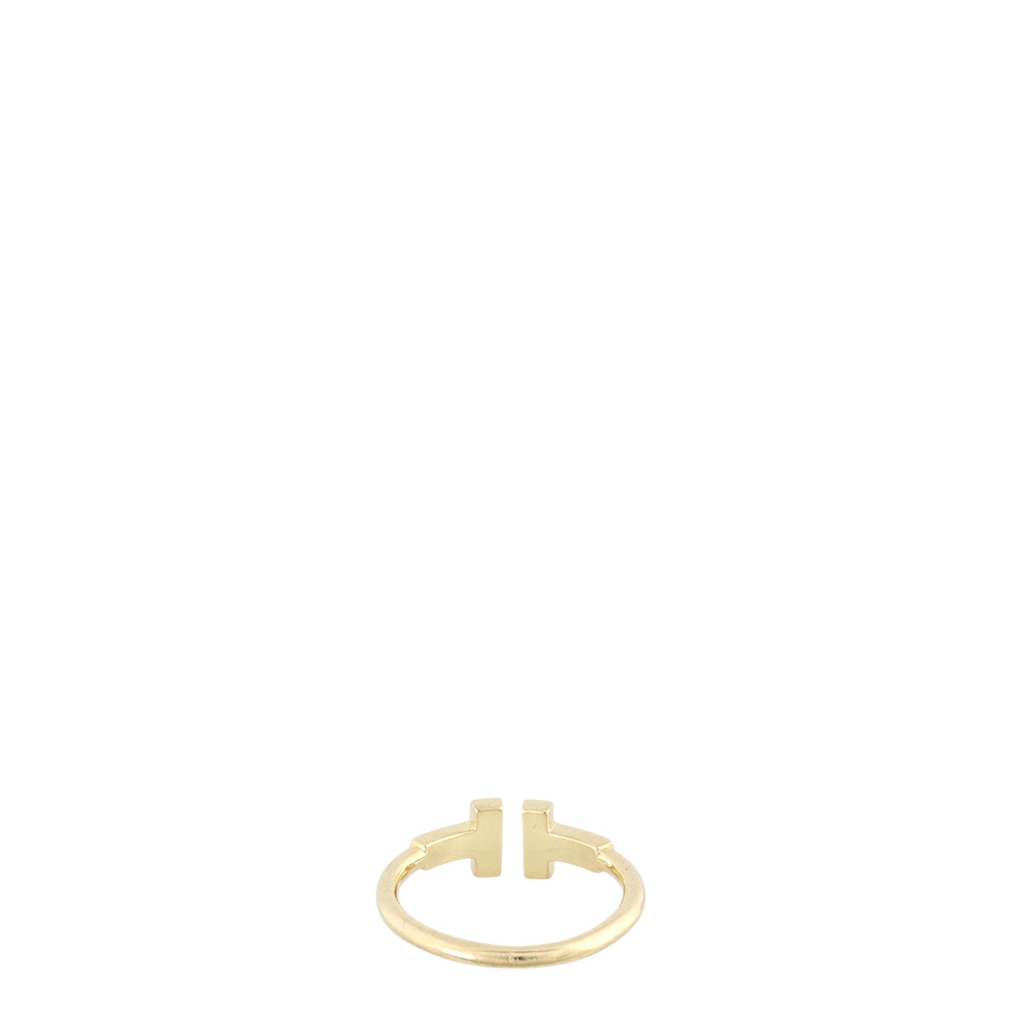 Tiffany & Co Tiffany T Wire Diamond 18k Yellow Gold Ring