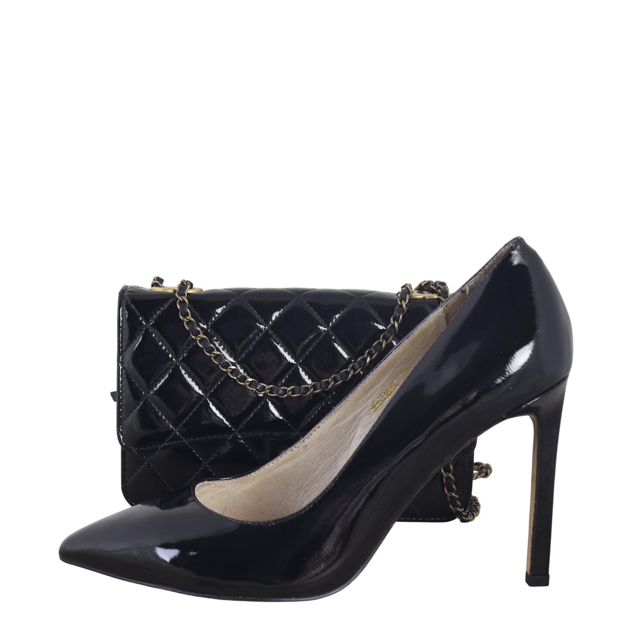 Chanel CC Eyelet Wallet On Chain Patent