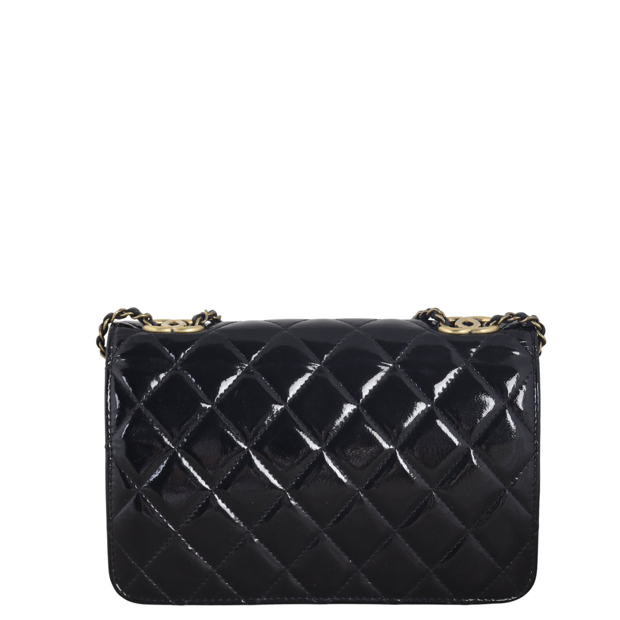 Chanel CC Eyelet Wallet On Chain Patent