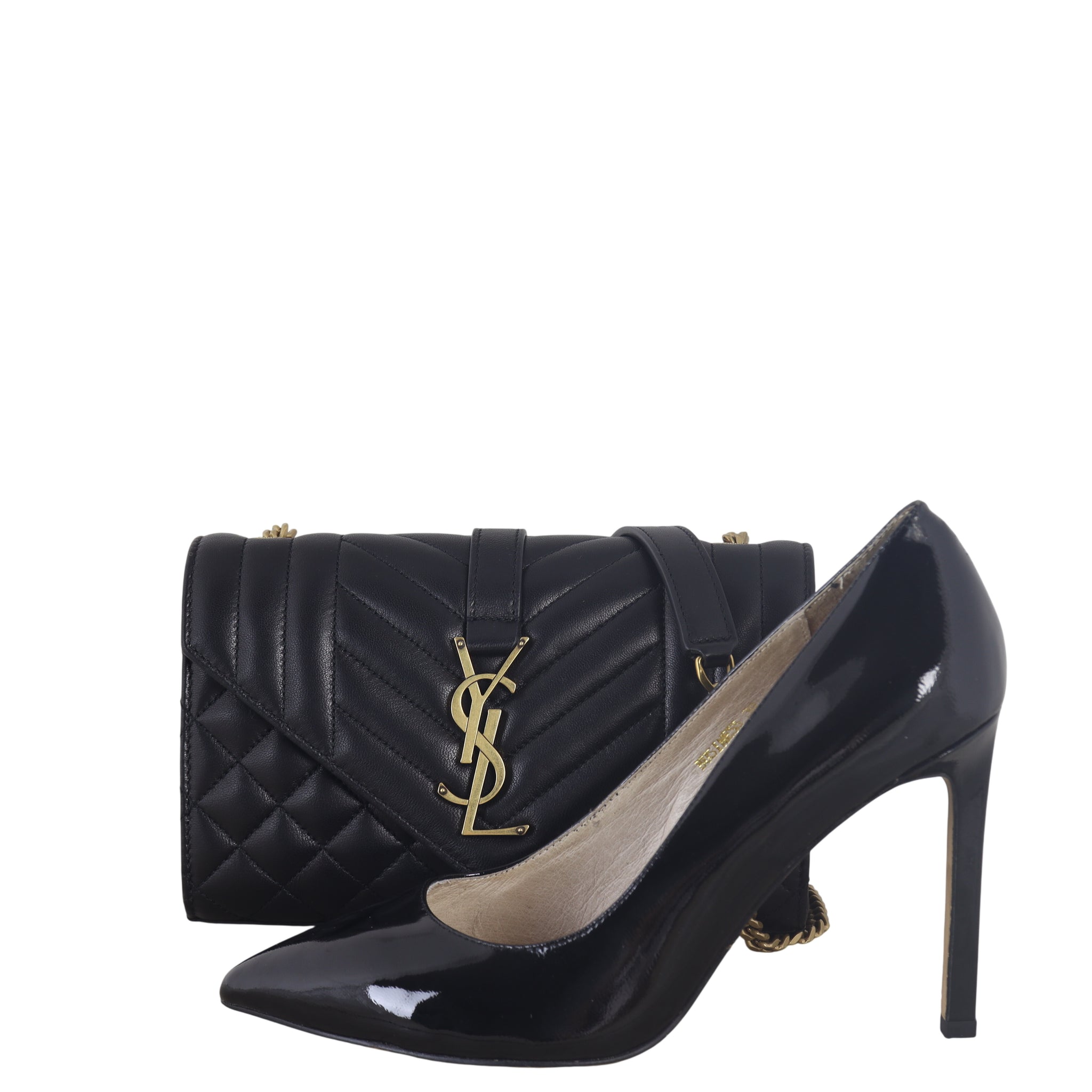 Saint Laurent Monogram Mix Matelasse Envelope Chain Bag Small