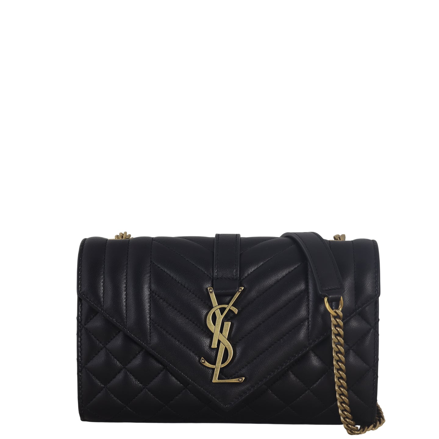 Saint Laurent Monogram Mix Matelasse Envelope Chain Bag Small