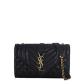 Saint Laurent Monogram Mix Matelasse Envelope Chain Bag Small