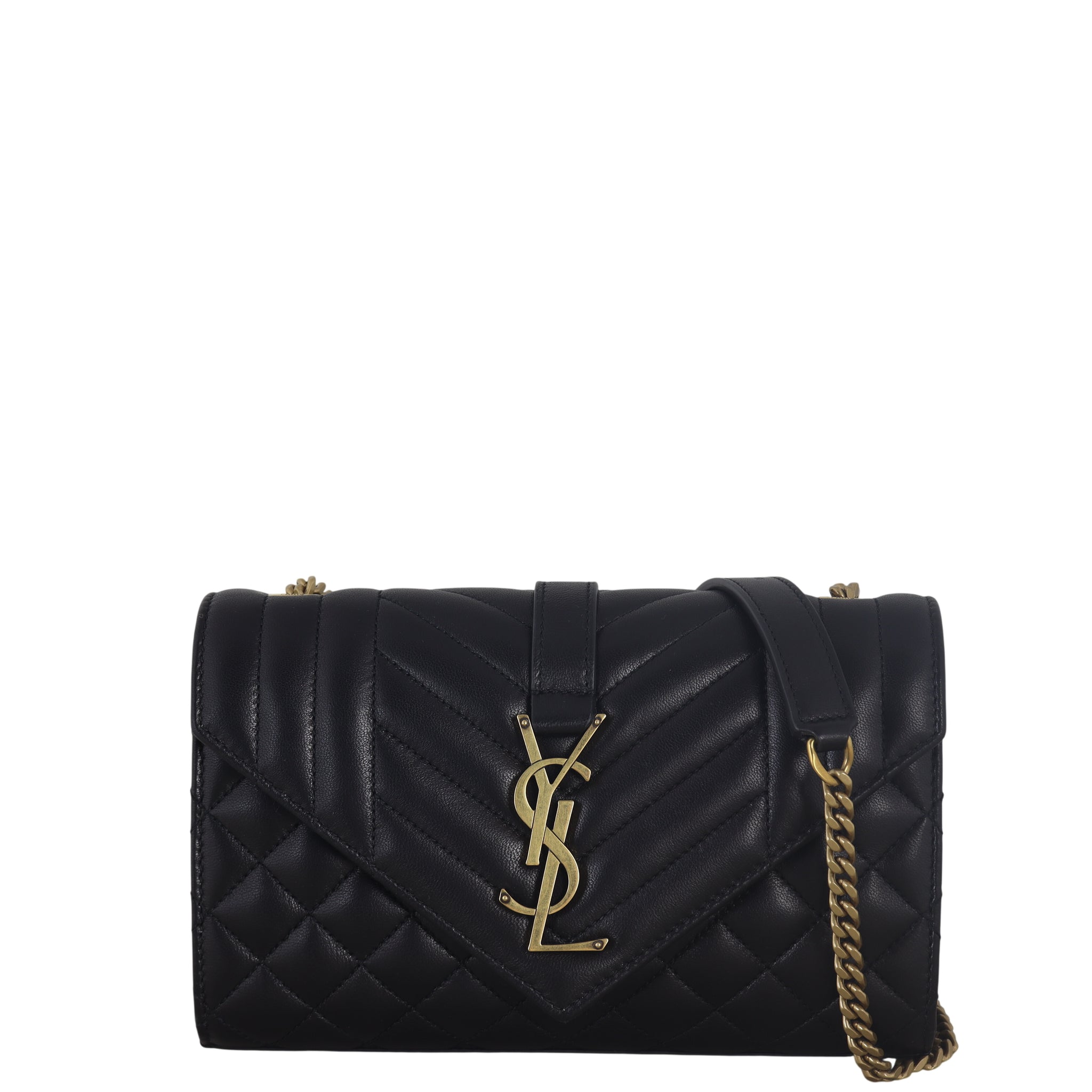 Saint Laurent Monogram Mix Matelasse Envelope Chain Bag Small