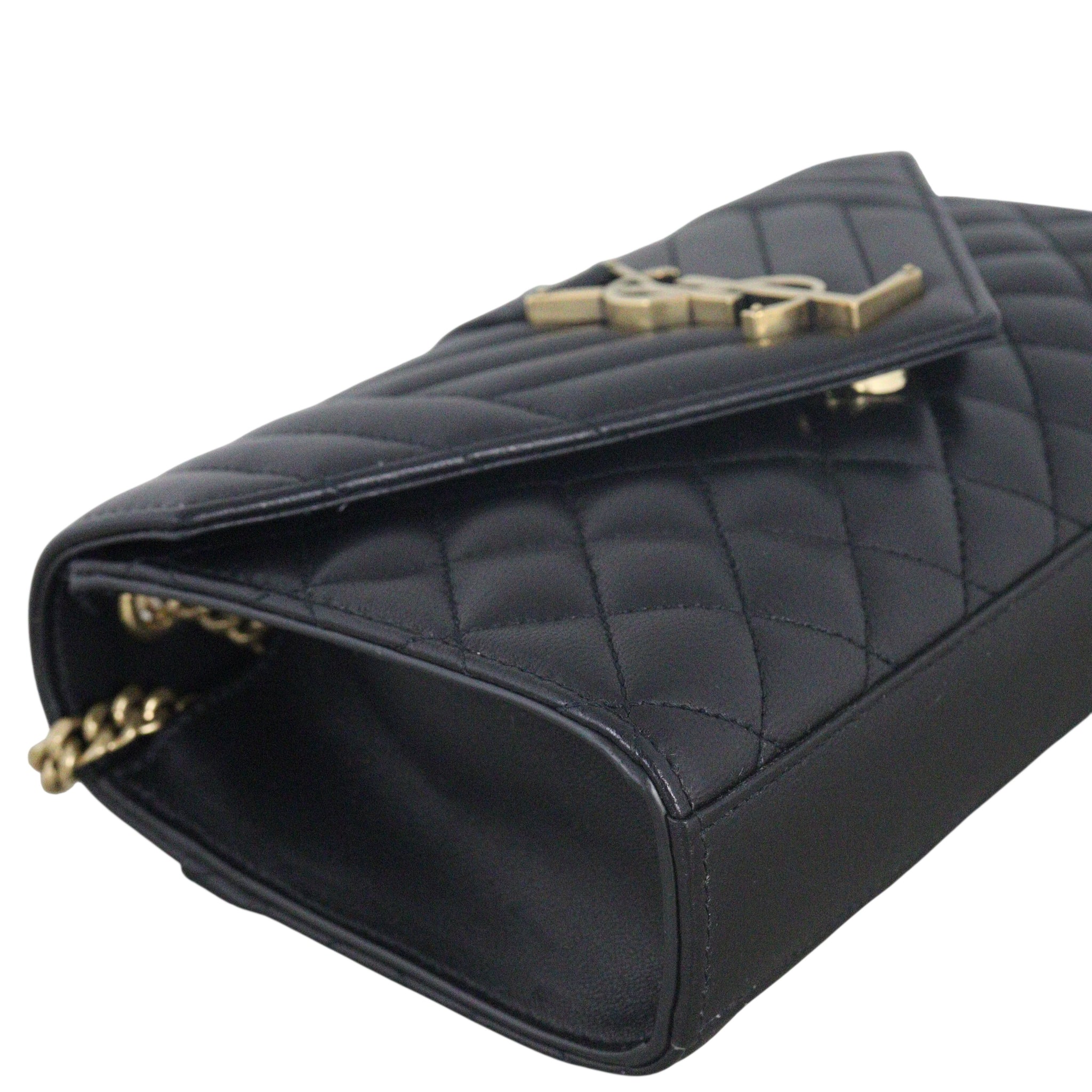 Saint Laurent Monogram Mix Matelasse Envelope Chain Bag Small