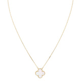 Van Cleef & Arpels Vintage Alhambra Mother of Pearl 18k Yellow Gold Necklace