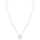 Van Cleef & Arpels Vintage Alhambra Mother of Pearl 18k Yellow Gold Necklace