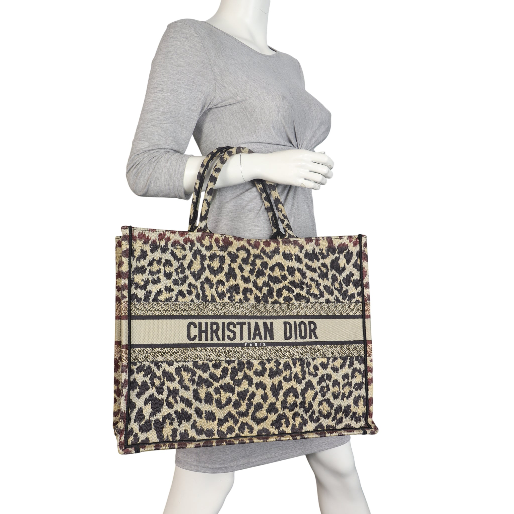 Dior Book Tote Large Leopard
