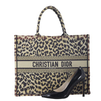 Dior Book Tote Large Leopard