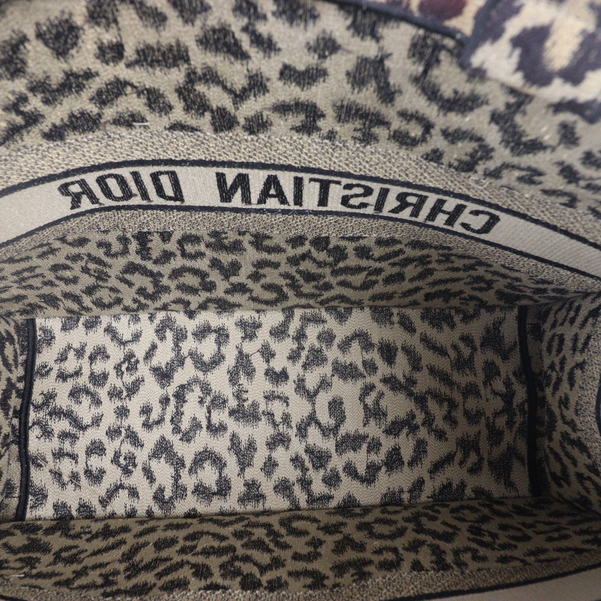 Dior Book Tote Large Leopard