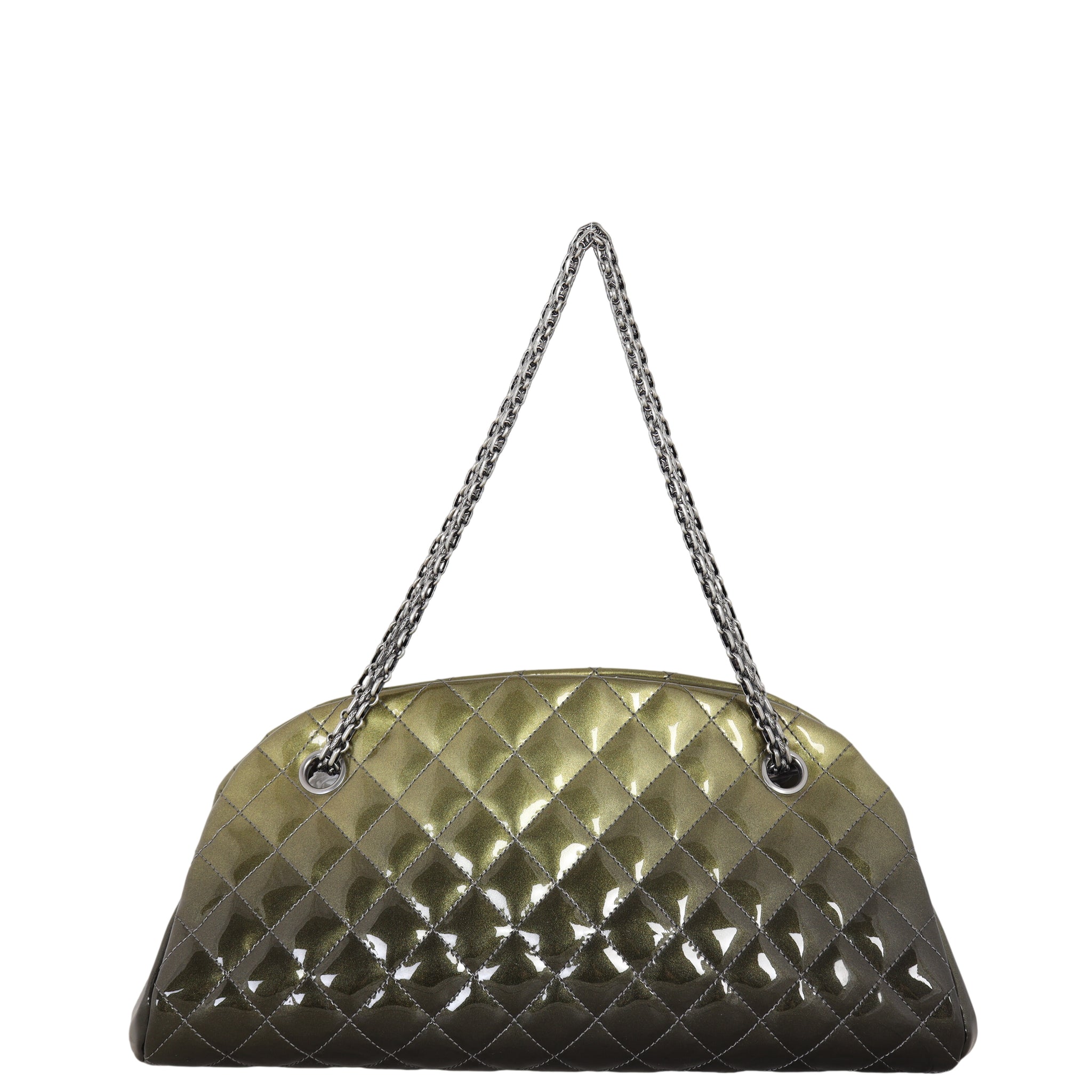 Chanel Just Mademoiselle Bowler Bag Patent