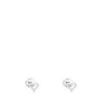 Tiffany & Co Hearts Diamond Platinum Stud Earrings